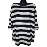 Ριγέ Πλεκτή Μπλούζα