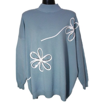 Πλεκτή Μπλούζα με Γαζωτό Φυτίλι