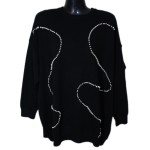 Πλεκτή Μπλούζα Διακοσμημένη με Πέρλες