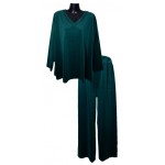 Plus Size Βελουτέ Σετ με V