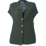 Άνετη Αμάνικη Πλεκτή Ζακέτα